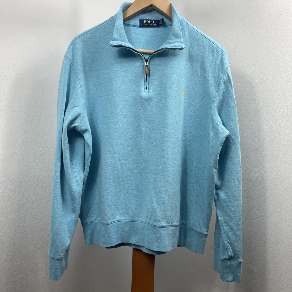 Polo Ralph Lauren Sweater Mens M Quarter Zip Pullover Classic Pony Embroidered